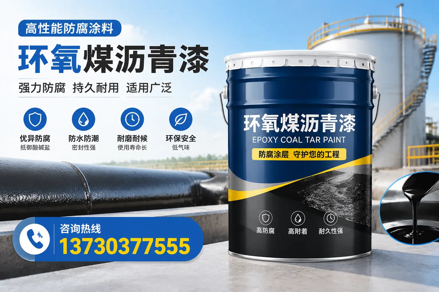 环氧煤沥青漆的耐久性分析，适合博尔塔拉的使用场景